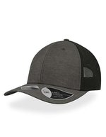 Atlantis Whippy Cap mit DRY-TECH Schweißband, Avio Melange One Size, AT674 – Dark Grey Melange