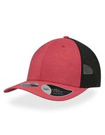 Atlantis Whippy Cap mit DRY-TECH Schweißband, Avio Melange One Size, AT674 – Red Melange