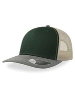 Atlantis Sonic Cap aus Baumwolle-Polyester-Mix, Black One Size, AT679 – Bottle Green/Grey Melange/Beige