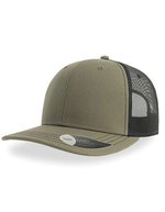 Atlantis Sonic Cap aus Baumwolle-Polyester-Mix, Black One Size, AT679 – Oliva/Nero