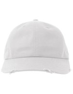 Atlantis Dad Hat aus recycelter Baumwolle mit Destroyed-Effekt, Black One Size, AT682 – Blanc