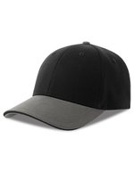Atlantis Liberty Sandwich-S Cap aus Baumwoll-Twill, Black/Black One Size, AT684 – Black/Grey