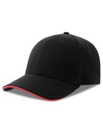 Atlantis Liberty Sandwich-S Cap aus Baumwoll-Twill, Black/Black One Size, AT684 – Black/Red