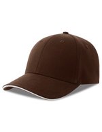 Atlantis Liberty Sandwich-S Cap aus Baumwoll-Twill, Black/Black One Size, AT684 – Brown/White