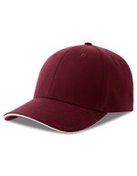 Atlantis Liberty Sandwich-S Cap aus Baumwoll-Twill, Black/Black One Size, AT684 – Burgundy/White