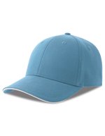 Atlantis Liberty Sandwich-S Cap aus Baumwoll-Twill, Black/Black One Size, AT684 – Columbia Blue/White