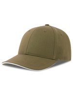 Atlantis Liberty Sandwich-S Cap aus Baumwoll-Twill, Black/Black One Size, AT684 – Olive/White