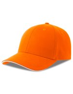 Atlantis Liberty Sandwich-S Cap aus Baumwoll-Twill, Black/Black One Size, AT684 – Orange/White