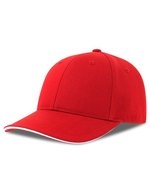Atlantis Liberty Sandwich-S Cap aus Baumwoll-Twill, Black/Black One Size, AT684 – Red/White