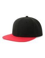 Atlantis Recyceltes Polyester Snapback Cap, Cardinal Red One Size, AT685 – Noir/Rouge