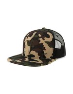 Atlantis Recycelte Snapback-Cap mit Mesh-Einsatz, Black/Black One Size, AT686 – Camouflage/Black