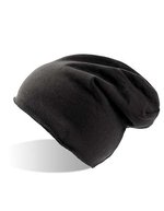 Atlantis Übergroße Beanie mit Rollsaum, Black One Size, AT700 – Bild 1