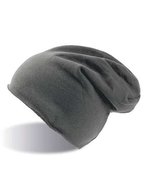 Atlantis Übergroße Beanie mit Rollsaum, Black One Size, AT700 – Grey
