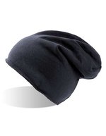 Atlantis Übergroße Beanie mit Rollsaum, Black One Size, AT700 – Navy
