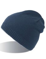 Atlantis Doppellagige Wintermütze mit Baumwoll-Jersey, Black One Size, AT708 – Marine