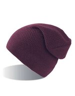 Atlantis Doppellagige Beanie-Mütze in Farbenvielfalt, Navy One Size, AT710 – Burgundy