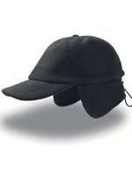 Atlantis Snow Flap Stopper Cap mit Ohrenklappen, Black One Size, AT719 – Bild 2