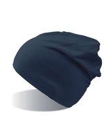 Atlantis Doppellagiges Baumwoll-Elasthan Beanie – Navy