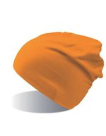 Atlantis Doppellagiges Baumwoll-Elasthan Beanie – Orange