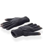 Atlantis Touchscreen Handschuhe mit elastischer Manschette, Black L/XL, AT759 – Gris