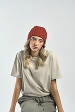 Atlantis Nachhaltiger Shore Beanie aus Rippstrick, Beige One Size, AT803 – Bild 1