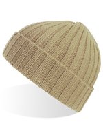Atlantis Nachhaltiger Shore Beanie aus Rippstrick – Beige