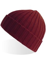 Atlantis Nachhaltiger Shore Beanie aus Rippstrick – Bordeaux