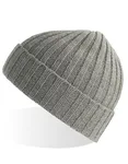 Atlantis Nachhaltiger Shore Beanie aus Rippstrick, Beige One Size, AT803 – Light Grey Melange