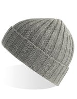 Atlantis Nachhaltiger Shore Beanie aus Rippstrick, Beige One Size, AT803 – Light Grey Melange