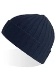 Atlantis Nachhaltiger Shore Beanie aus Rippstrick, Beige One Size, AT803 – Navy