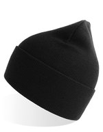 Atlantis Pure Beanie aus Recyclingmaterial, doppellagig, Acid Green One Size, AT805 – Black
