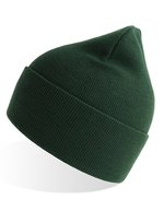 Atlantis Pure Beanie aus Recyclingmaterial, doppellagig, Acid Green One Size, AT805 – Bottle Green
