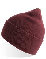 Atlantis Pure Beanie aus Recyclingmaterial, doppellagig, Acid Green One Size, AT805 – Burgundy Melange
