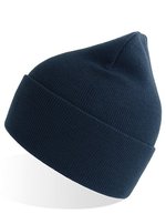 Atlantis Pure Beanie aus Recyclingmaterial, doppellagig, Acid Green One Size, AT805 – Navy