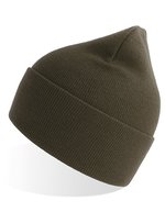 Atlantis Pure Beanie aus Recyclingmaterial, doppellagig, Acid Green One Size, AT805 – Olive