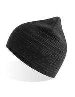 Reflektierender Beanie aus Recycling-Polyester – Black