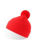 Wind-S Beanie with Pompom – Red