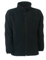 B&C COLLECTION Fleecejacke WindProtek mit Kordelzug – Black