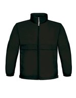 B&C COLLECTION Kinderjacke Sirocco, wasserabweisend, Nylon – Black