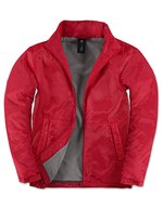 B&C COLLECTION Herrenjacke Multi-Active mit Antipilling-Fleece – Red/Warm Grey