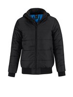 B&C COLLECTION Herrenjacke Superhood mit abnehmbarer Kapuze, Black/Cobalt Blue S, BCJM940 – Bild 3