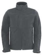 B&C COLLECTION Softshell-Jacke mit Balaclava-Kapuze für Herren – Dark Grey (Solid)