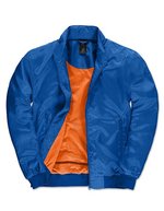 B&C COLLECTION Wasserdichte Blouson-Jacke Trooper Herren – Royal Blue/Neon Orange