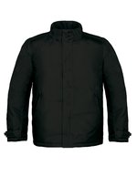 B&C COLLECTION Herrenjacke Real+ mit versteckter Kapuze – Black