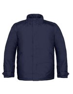 B&C COLLECTION Herrenjacke Real+ mit versteckter Kapuze – Navy
