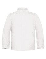 B&C COLLECTION Herrenjacke Real+ mit versteckter Kapuze, Black 3XL, BCJM970 – Bianco