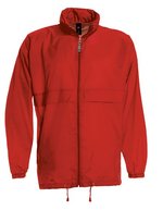 B&C COLLECTION Wasserabweisende Nylon-Taft Jacke Sirocco, Black M, BCJU800 – Red