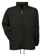 B&C COLLECTION Wasserabweisende Nylon-Taft Jacke mit Kapuze – Black