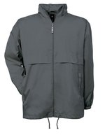 B&C COLLECTION Wasserabweisende Nylon-Taft Jacke mit Kapuze – Dark Grey (Solid)
