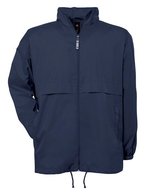 B&C COLLECTION Wasserabweisende Nylon-Taft Jacke mit Kapuze – Navy